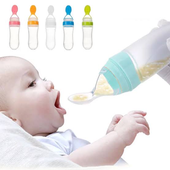 Silicone Bottle Feeding Baby Spoon Feeder